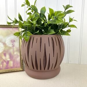 Modern Geometric Planter, Split Planter Pot, Cutout Design, Indoor Flower Pot